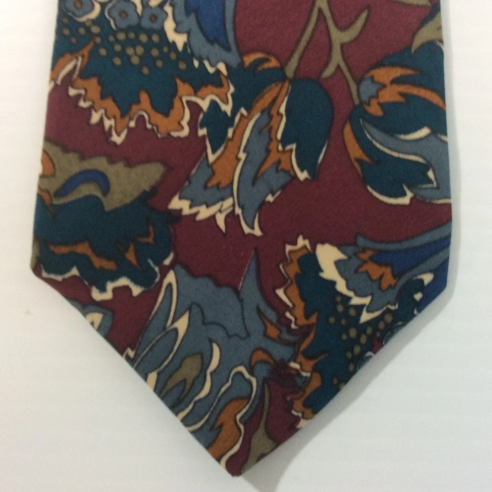 CELLINI Collection MENS TIE NECKTIE 3.75 in Burgundy Olive Rust Blue